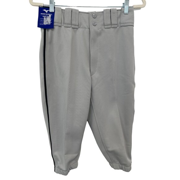 Mizuno Baseball Short Pants Adult Size Small Gray Black Polyester Sportswear NEW - Picture 1 of 6